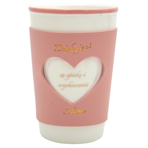 Kubek dla mamy - porcelanowy kubek z opaską 420ml